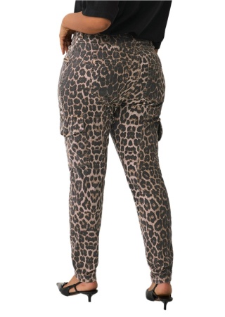 ZIZZI ŚLICZNE JEANSY SPODNIE CARGO PANTERKA N78 956E