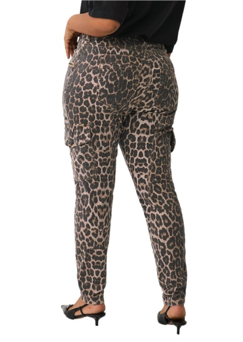 ZIZZI ŚLICZNE JEANSY SPODNIE CARGO PANTERKA N78 956E