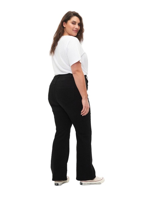 ZIZZI SPODNIE JEANSY CZARNE BOOTCUT DZWONY WYSOKI STAN N82 001C