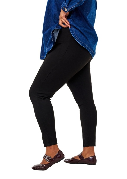 ZIZZI WYGODNE CZARNE SPODNIE LEGGINSY ROZCIĘCIA WISKOZA 432A