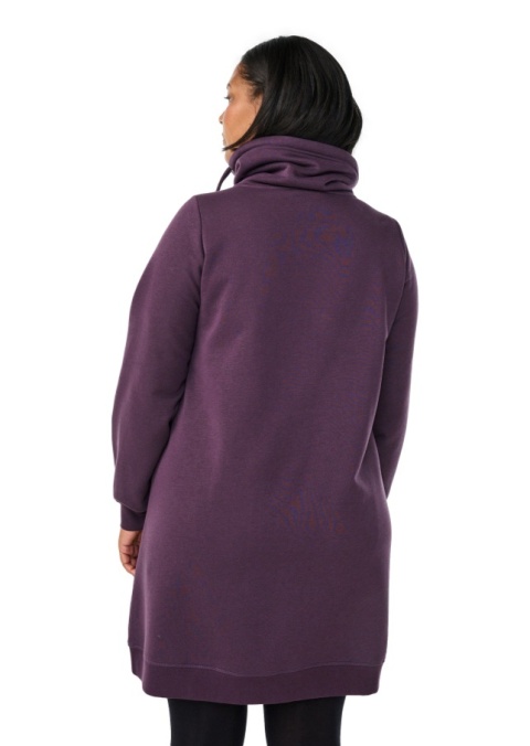 ZIZZI FIOLETOWA BLUZA/TUNIKA Z KOŁNIERZEM KIESZENIE 041B