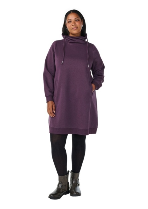 ZIZZI FIOLETOWA BLUZA/TUNIKA Z KOŁNIERZEM KIESZENIE 041B