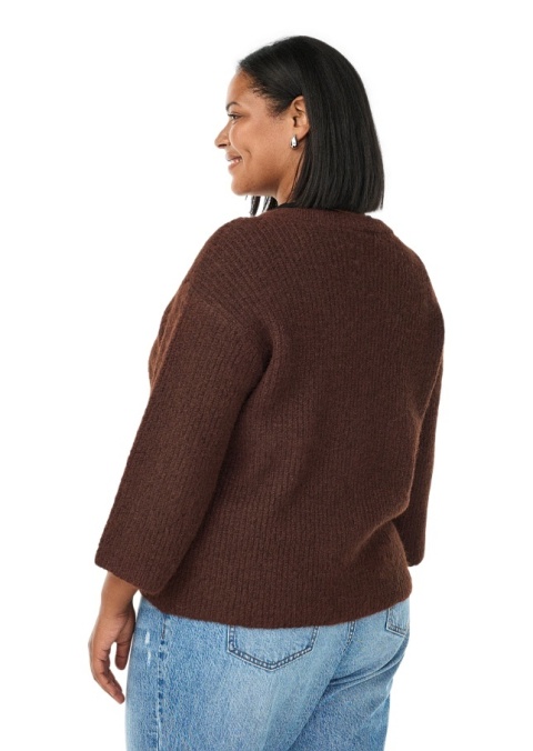ZIZZI ELEGANCKI BRĄZOWY KARDIGAN SWETER DZIANINA 510C