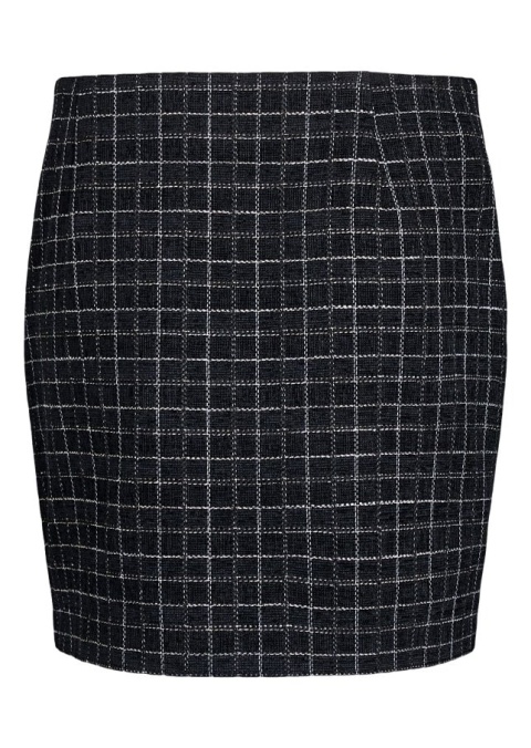 ZIZZI ELEGANCKA CZARNA SPÓDNICA W KRATE 402B