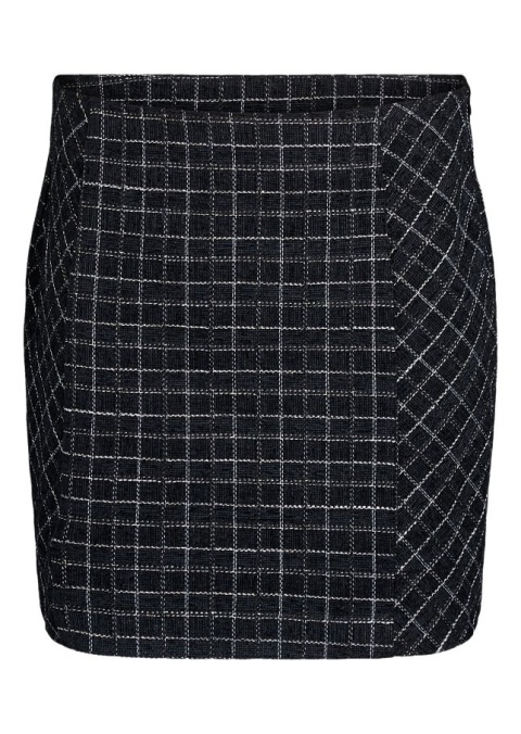 ZIZZI ELEGANCKA CZARNA SPÓDNICA W KRATE 402B