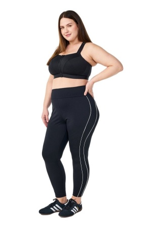 ZIZZI CZARNE SPORTOWE LEGGINSY 7/8 LAMÓWKI 216F