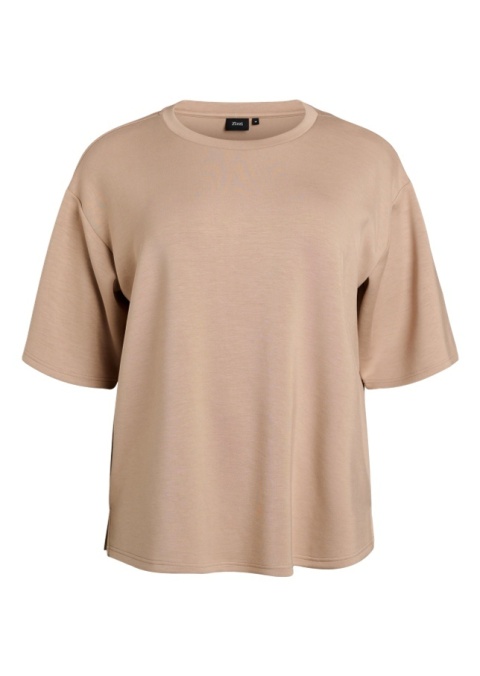 ZIZZI KOMFORTOWA BEŻOWA BLUZKA T-SHIRT 105A