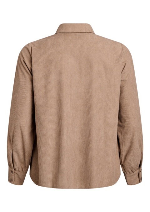 ZIZZI BRĄZOWA SZTRUKSOWA BLUZKA POLO 193C