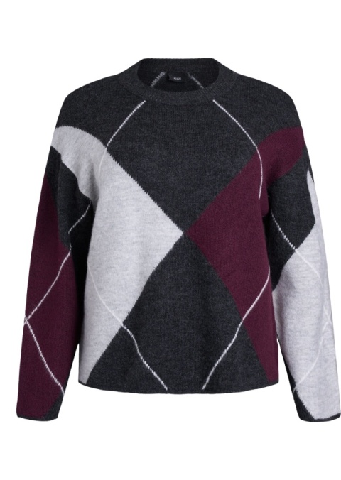 ZIZZI MODNY CIEMNOSZARY SWETER WZÓR 506H