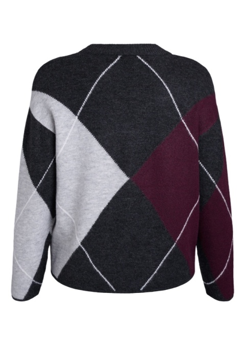 ZIZZI MODNY CIEMNOSZARY SWETER WZÓR 506H