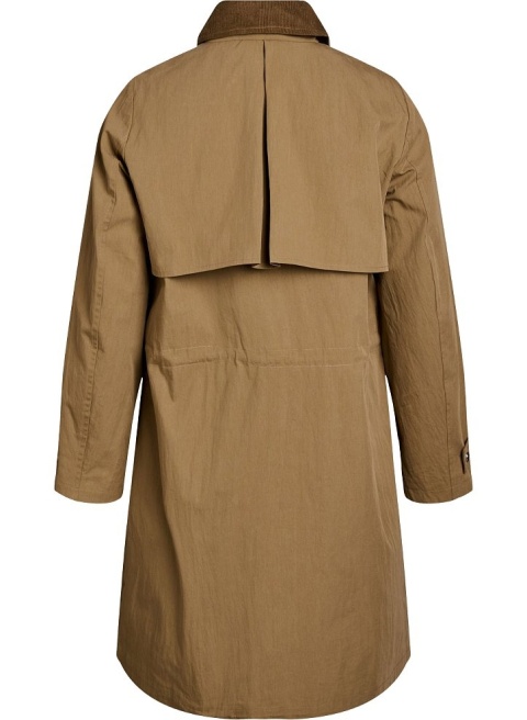 ZIZZI ELEGANCKI DŁUGI PŁASZCZ PARKA BRĄZOWA 553A