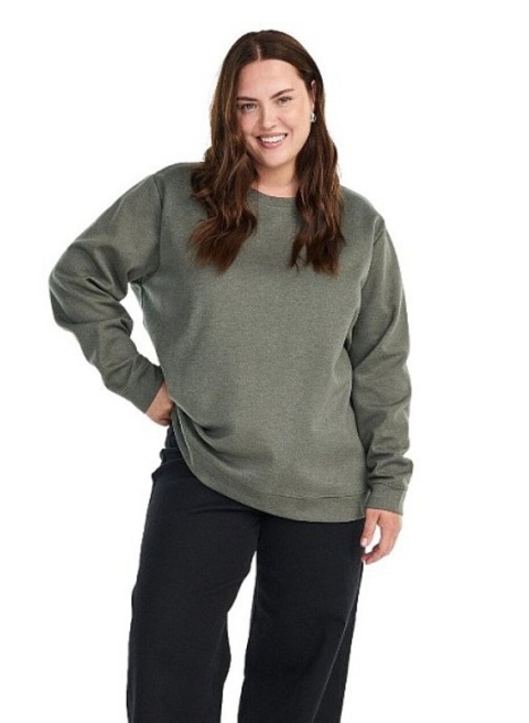 ZIZZI KLASYCZNA ZIELONA JEDNOLITA BLUZA 061A