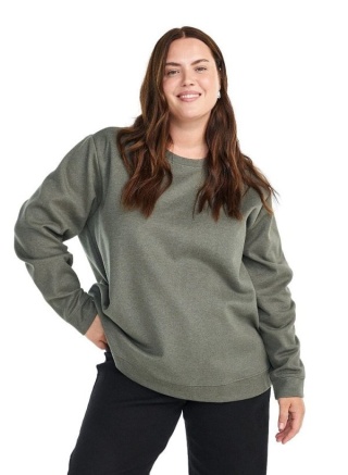 ZIZZI KLASYCZNA ZIELONA JEDNOLITA BLUZA 061A