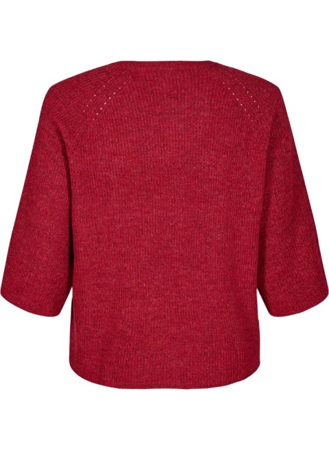 ZIZZI LUŹNY CZERWONY SWETER PRĄŻKI 475C