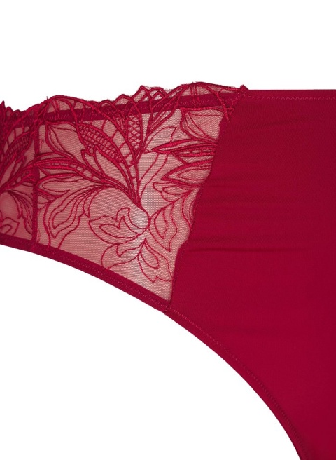 ZIZZI MAJTKI STRINGI CZERWONE Z MIKROFIBRY 053E