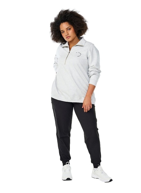 ZIZZI SZARA WYGODNA BLUZA Z KOŁNIERZEM 265A