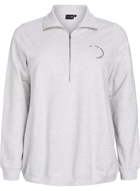 ZIZZI SZARA WYGODNA BLUZA Z KOŁNIERZEM 265A