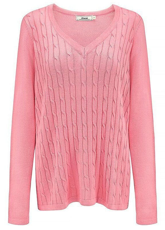 ZIZZI SWETER KLASYCZNY SEREK RÓŻOWY 525A ZIZZI SWETER KLASYCZNY SEREK RÓŻOWY 525A