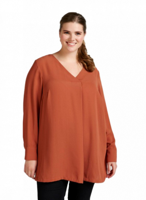 ZIZZI ELEGANCKA KARMELOWA TUNIKA 076A ZIZZI ELEGANCKA KARMELOWA TUNIKA 076A
