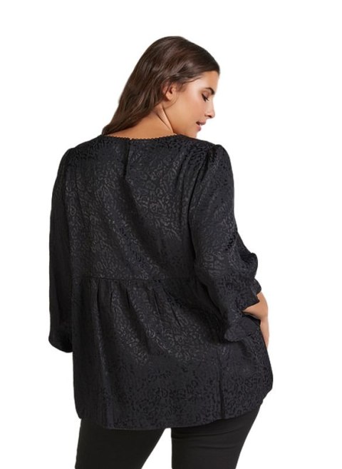 ZIZZI ELEGANCKA KOSZULA HAFTY CZERŃ CĘTKI 727A ZIZZI ELEGANCKA KOSZULA HAFTY CZERŃ CĘTKI 727A