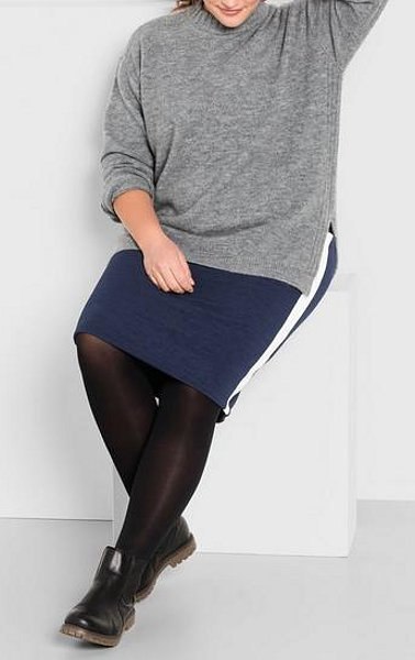 SHEEGO ŚLICZNA DZIANINOWA SPÓDNICA GRANAT SH78 SHEEGO ŚLICZNA DZIANINOWA SPÓDNICA GRANAT SH78