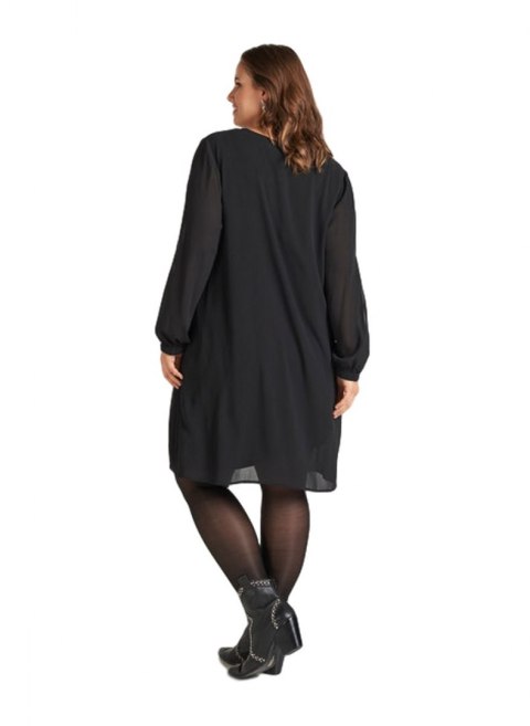 ZIZZI ELEGANCKA SUKIENKA CZERŃ MIDI 520C ZIZZI ELEGANCKA SUKIENKA CZERŃ MIDI 520C