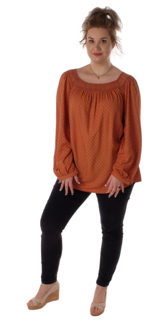 ZIZZI MODNA ELEGANCKA BLUZKA RUDY 307A ZIZZI MODNA ELEGANCKA BLUZKA RUDY 307A