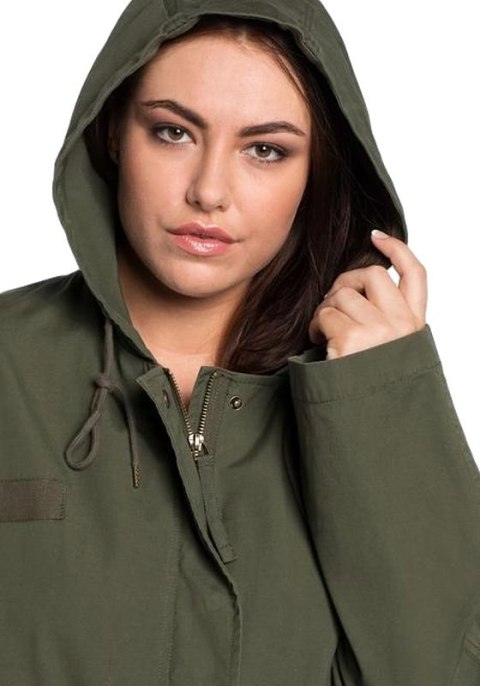 SHEEGO FANTASTYCZNA PARKA KHAKI PŁASZCZ SH26 SHEEGO FANTASTYCZNA PARKA KHAKI PŁASZCZ SH26