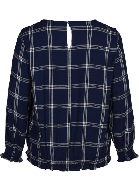 ZIZZI MODNA BLUZKA W KRATKĘ NIEBIESKI 505A ZIZZI MODNA BLUZKA W KRATKĘ NIEBIESKI 505A