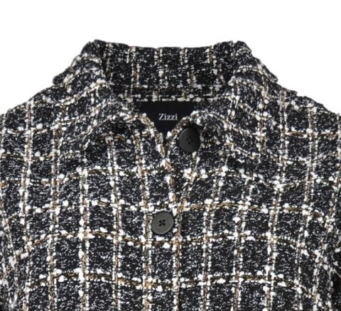 ZIZZI KOBIECY ELEGANCKI PŁASZCZ KRATA 825A ZIZZI KOBIECY ELEGANCKI PŁASZCZ KRATA 825A