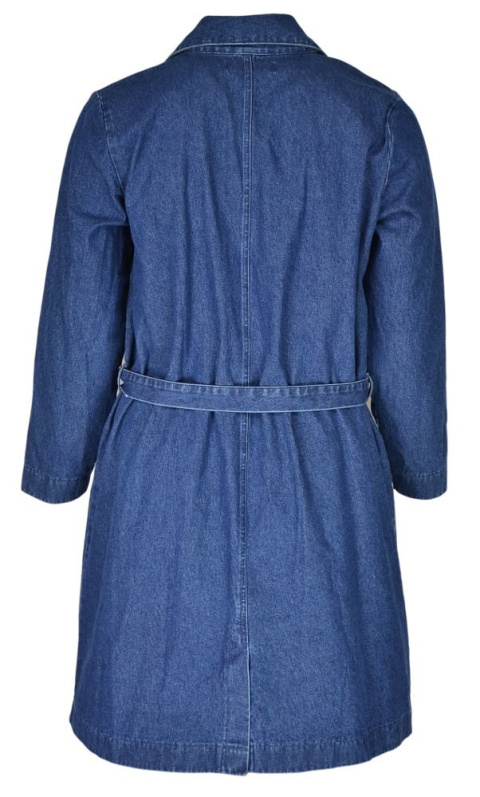 ZIZZI KOBIECY WIOSENNY JEANSOWY PŁASZCZ 407A ZIZZI KOBIECY WIOSENNY JEANSOWY PŁASZCZ 407A