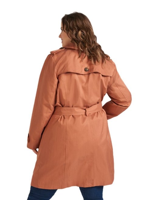 ZIZZI MODNY WIOSENNY PŁASZCZ RUDY 611A ZIZZI MODNY WIOSENNY PŁASZCZ RUDY 611A