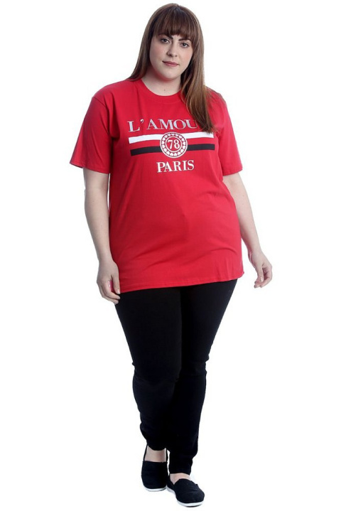 NOUVELLE CZERWONY T-SHIRT NAPIS NO110 NOUVELLE CZERWONY T-SHIRT NAPIS NO110
