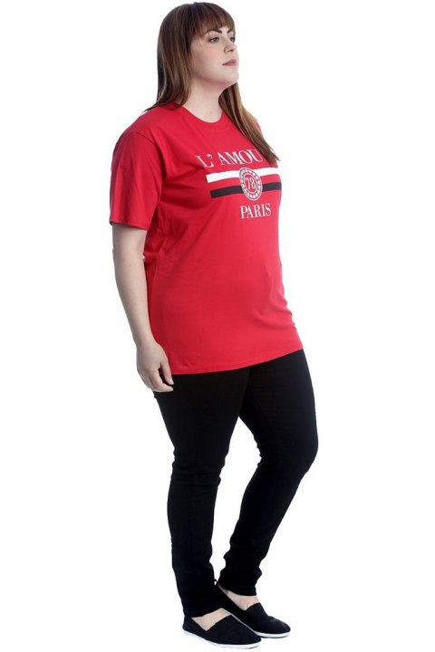 NOUVELLE CZERWONY T-SHIRT NAPIS NO110 NOUVELLE CZERWONY T-SHIRT NAPIS NO110