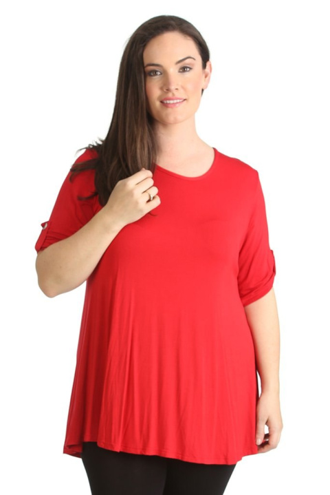 NOUVELLE CZERWONA TUNIKA BASIC NO127 NOUVELLE CZERWONA TUNIKA BASIC NO127