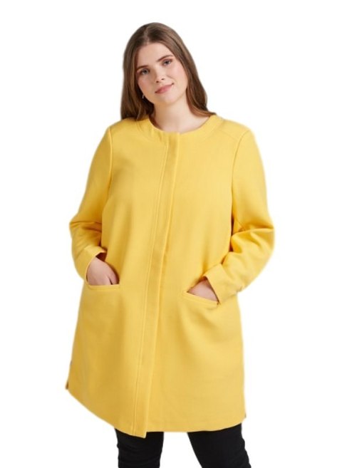 ZIZZI ELEGANCKI PŁASZCZ PRZESZYCIA ZÓŁTY 007A ZIZZI ELEGANCKI PŁASZCZ PRZESZYCIA ZÓŁTY 007A