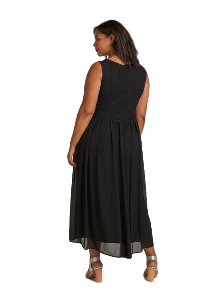 ZIZZI ELEGANCKA DŁUGA CZARNA SUKIENKA 922A ZIZZI ELEGANCKA DŁUGA CZARNA SUKIENKA 922A
