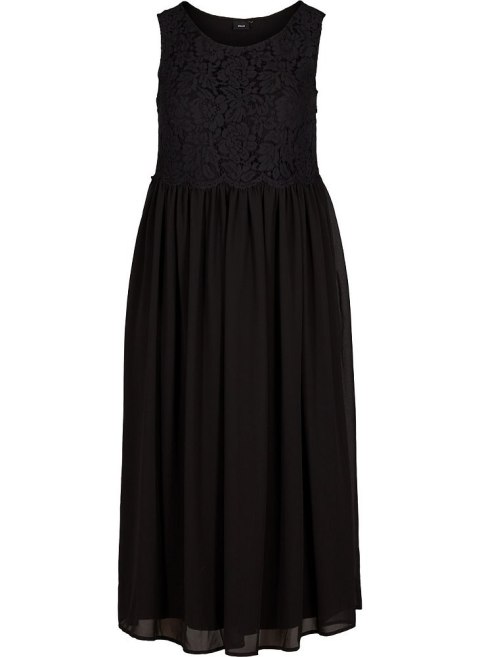 ZIZZI ELEGANCKA DŁUGA CZARNA SUKIENKA 922A ZIZZI ELEGANCKA DŁUGA CZARNA SUKIENKA 922A