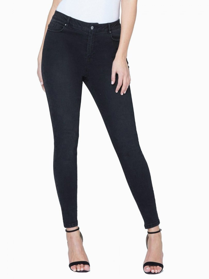 SIMPLY BE CZARNE JEANSY PRZETARCIA SB02 SIMPLY BE CZARNE JEANSY PRZETARCIA SB02