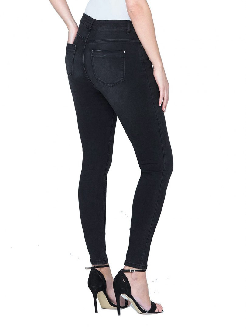 SIMPLY BE CZARNE JEANSY PRZETARCIA SB02 SIMPLY BE CZARNE JEANSY PRZETARCIA SB02