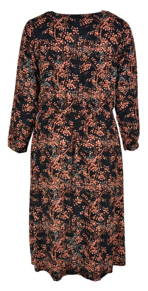 ZIZZI CZARNA SUKIENKA PRINT W GAŁĄZKI Z276 ZIZZI CZARNA SUKIENKA PRINT W GAŁĄZKI Z276