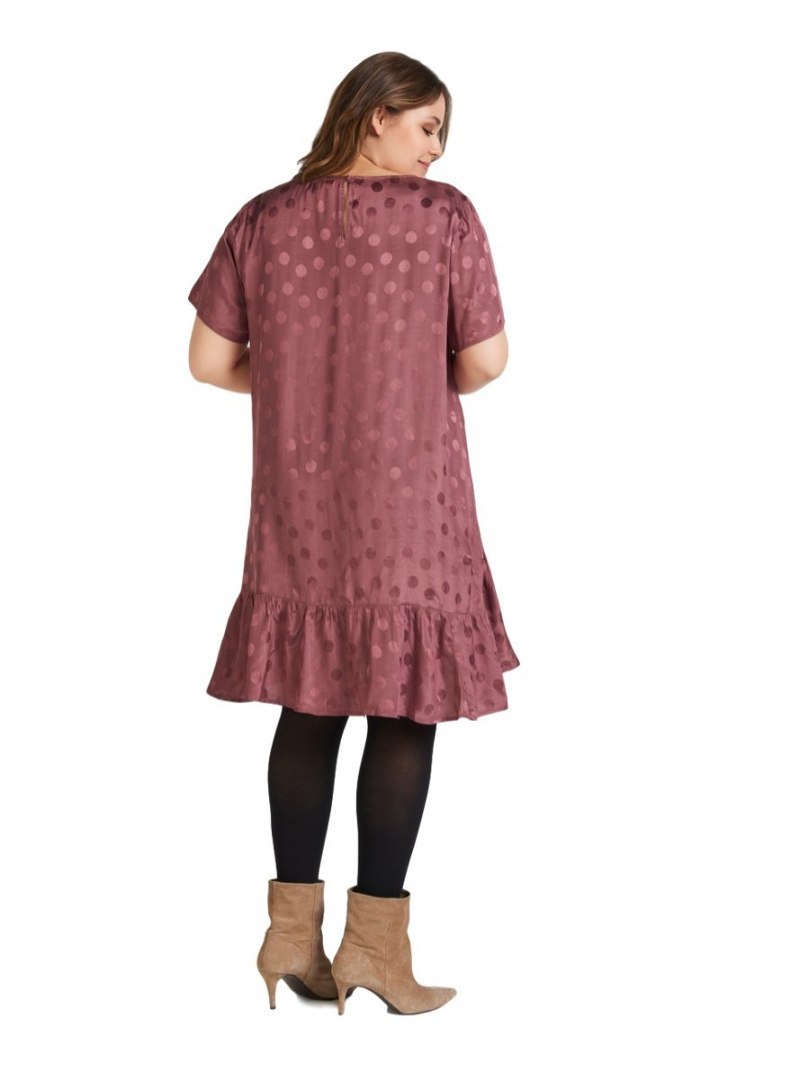 ZIZZI SUKIENKA W GROCHY BRUDNY RÓŻ 320A ZIZZI SUKIENKA W GROCHY BRUDNY RÓŻ 320A