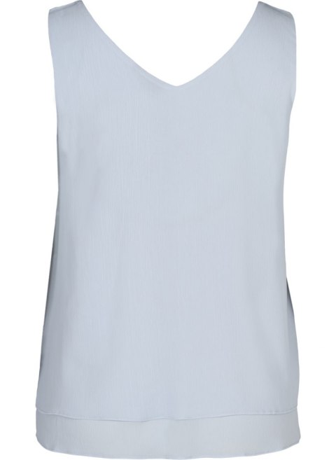 ZIZZI ELEGANCKI BŁĘKITNY TOP FALBANA 537A ZIZZI ELEGANCKI BŁĘKITNY TOP FALBANA 537A