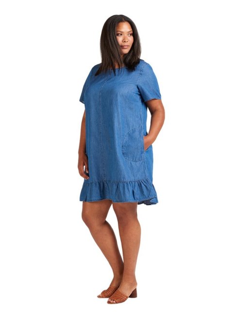 ZIZZI UROCZA SUKIENKA JEANSOWA MIDI 732B ZIZZI UROCZA SUKIENKA JEANSOWA MIDI 732B
