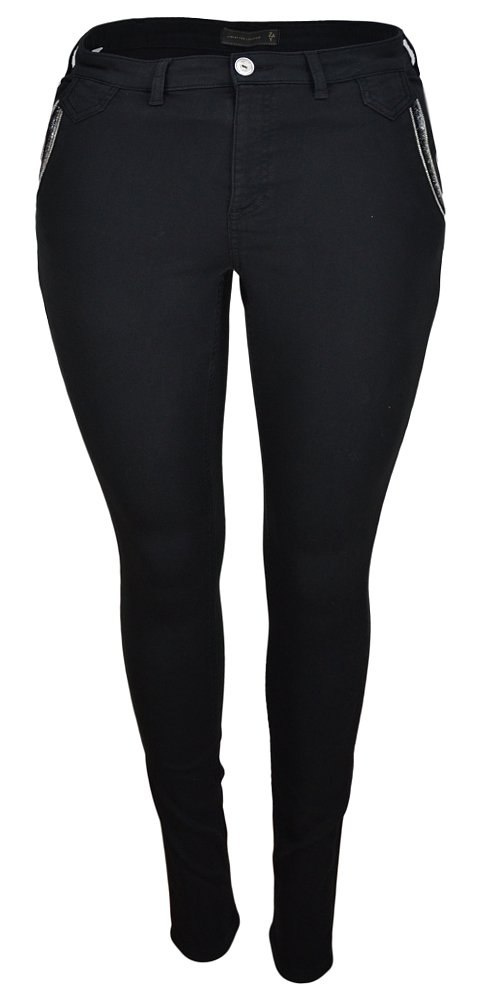 ZIZZI ZAY ELEGANCKIE CZARNE SPODNIE 091A ZIZZI ZAY ELEGANCKIE CZARNE SPODNIE 091A