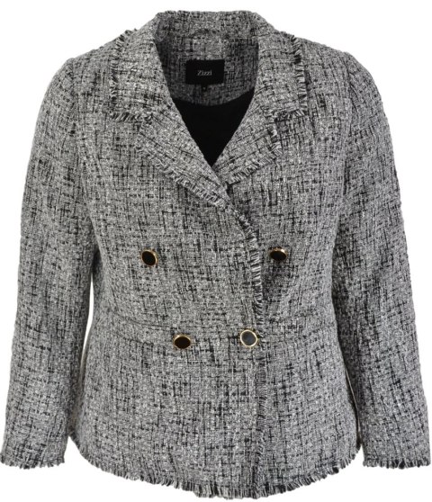 ZIZZI ELEGANCKA BIAŁO CZARNA MARYNARKA 861A ZIZZI ELEGANCKA BIAŁO CZARNA MARYNARKA 861A