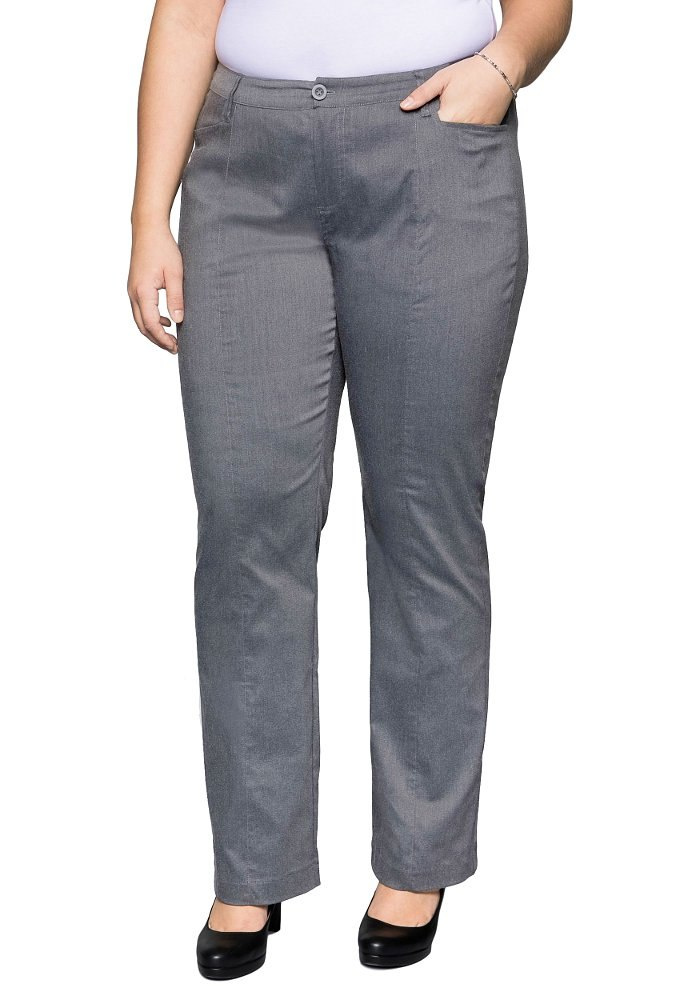 SHEEGO ELEGANCKIE SZARE SPODNIE PROSTE SH04 SHEEGO ELEGANCKIE SZARE SPODNIE PROSTE SH04