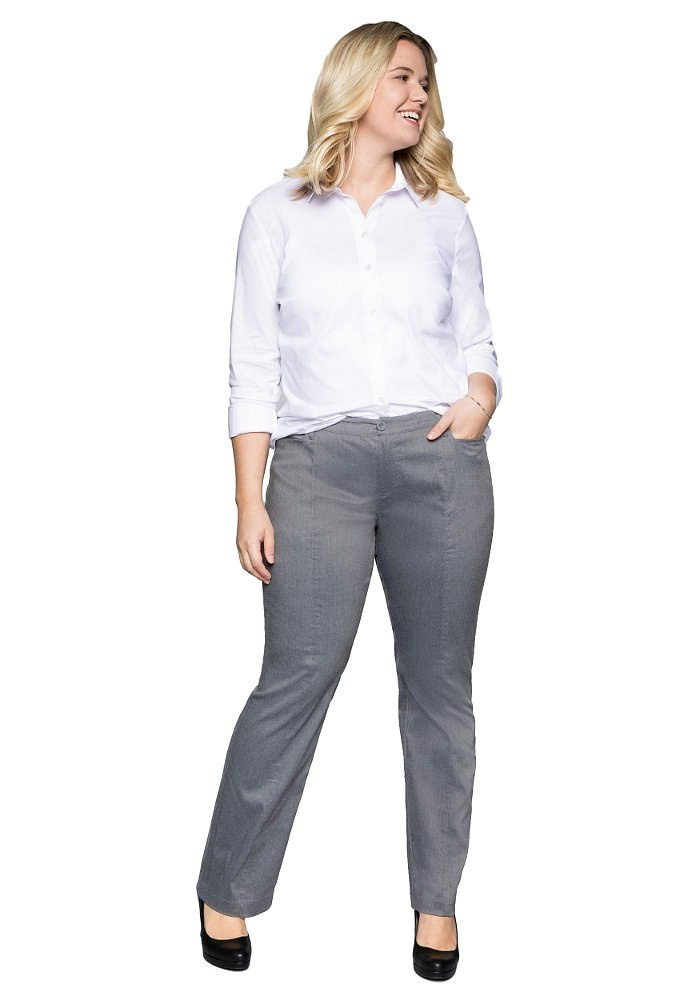 SHEEGO ELEGANCKIE SZARE SPODNIE PROSTE SH04 SHEEGO ELEGANCKIE SZARE SPODNIE PROSTE SH04