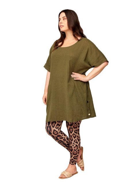 ZIZZI BAWEŁNIANA ZIELONA TUNIKA 654B ZIZZI BAWEŁNIANA ZIELONA TUNIKA 654B