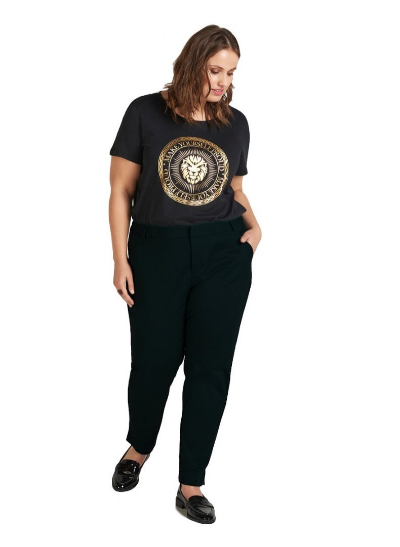 ZIZZI ELEGANCKIE SPODNIE CHINOSY CZARNE 234A ZIZZI ELEGANCKIE SPODNIE CHINOSY CZARNE 234A
